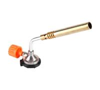 Torcia a gas, BiuZi 1Pc Acciaio inossidabile e rame e ABS Lanciafiamme Bruciatore a butano Torcia a gas Accensione manuale Campeggio Saldatura BBQ