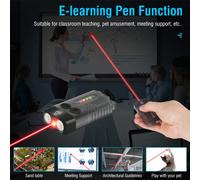 Torcia a infrarossi laser LED multifunzionale con luce potente e cicalino, allarme anti-lupo, puntatore laser rosso per gatti, luce magnetica a coda per lavori, luce di avvertimento lampeggiante rossa