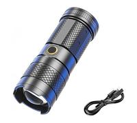 Torcia A LED Ad Alta Potenza Lanterna Da Pesca Da Campeggio Torcia Con Zoom Impermeabile Ricaricabile USB 2000 M Faretto A Lunga Distanza Di Illuminazione(XHP50 LED)
