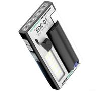 Torcia a LED con base magnetica ricaricabile luce da lavoro a doppia sorgente anteriore LED e COB lampada laterale con ricarica rapida di tipo C per un'illuminazione efficiente