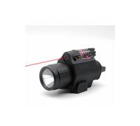 Torcia a LED con interruttore a pressione e attacco per slitta Picatinny da 20 mm, luce tattica rossa per armi, ideale per la caccia e