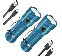 Torcia a LED estremamente luminosa, ricaricabile, 50000 lumen, 8 modalità di illuminazione, 8 LED IPX68, impermeabile, torcia tattica con batteria da 5000 mAh, per le emergenze all'aperto, il