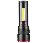 Torcia a LED in alluminio, estremamente luminosa, ricaricabile USB-C, mini torcia zoomabile con 4 modalità di luce, impermeabile e utilizzabile anche come power bank, perfetta per campeggio,