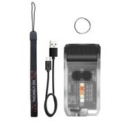 Torcia a LED piccola con clip tascabile, impermeabile, ricaricabile, per trasportare attrezzature all'aperto con clip per escursionismo campeggio lanterna