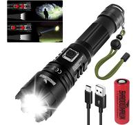 Torcia a Led Potente Professionale Ricaricabile Alta Potenza 12000lm Tattica [EEK: A+++]