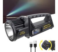 TORCIA A LED RICARICABILE POTENTE USB + SOLARE DA LAVORO ROTAZIONE 350° COB LED [EEK: A+++]