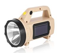 Torcia a LED ricaricabile, super luminosa, 800 lm, 1200 mAh, alimentata a batteria, torcia portatile USB e ricarica solare, torce standard con 3 modalità per campeggio, emergenza all'aperto