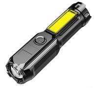 Torcia a LED ricaricabile USB da 100000 lumen con zoom con dissipazione del calore a più fasi e 4 modalità di illuminazione per illuminazione a lungo raggio