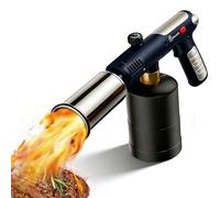 Torcia a propano con One-Touch Max Fire, lanciafiamme con blocco di sicurezza, torcia per sous vide, torcia da cucina per barbecue, falò a carbone di saldatura blu (serbatoio di propano non incluso)