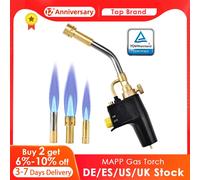Torcia a propano MAPP Trigger Start multiuso GasTorch con 3 ugelli/punte, bombole di gas non incluse