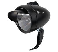 Torcia Bicicletta Fanale Fendinebbia Anteriore Kit Nero/Argento New Stile Retrò