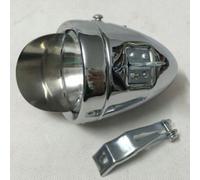 Torcia Bicicletta Fanale Fendinebbia Anteriore Nero/Argento Super Brillante