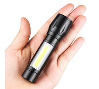 Torcia COB LED USB Piccolo Mini Ricaricabile Impermeabile Zoomable Campeggio