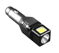 Torcia da auto - Lampada a LED a doppio fascio, adatta per 12 V/24 V, base di ricarica per auto con porte USB e tipo-C, per viaggi all'aria aperta computer portatile radio