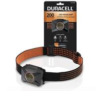torcia da testa duracell led 200lm autonomia 3h portata 60mt IPX4 +batterie pile