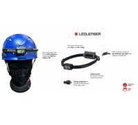 Torcia da Testa Frontale LED 400 lm Professionale per Caschi Kask 502717 NEO3