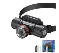Torcia da testa subacquea subacquea, impermeabile fino a 40 m, con 1500 lumen e 4 modalità di illuminazione per vari ambienti di immersione (A)