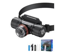Torcia da testa subacquea subacquea, impermeabile fino a 40 m, con 1500 lumen e 4 modalità di illuminazione per vari ambienti di immersione (B)