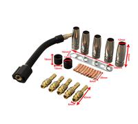 Torcia di saldatura 24 pezzi 15AK MIG/MAG M6 0,8 supporto punta contatto ugello