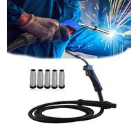 Torcia di Saldatura a filo MIG MAG 24KD con Parti Usurate per Saldatura,Torcia MIG,Accessorio per Saldatura,Pistola Saldatrice Manuale Portatile per Filo di Saldatura(4 metri)