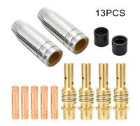 Torcia di saldatura di lunga durata 13 pz 0 8 mm ugello punta contatto set salda