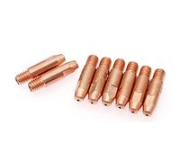 Torcia di saldatura M6 0,8/1,0/1,2 mm, M6 x 28 mm, punte di contatto in rame, ugelli di saldatura per 24KD MIG/MAG 25AK punta della torcia M6 per kit torcia Binzel Gas Ugello (20 pezzi, 0,9 mm)