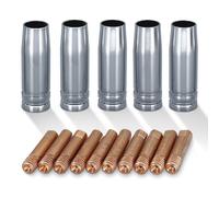 Torcia di Saldatura MIG MAG Consumabili da 15pezzi di ricambio MB15 0.8 /1.0 mm