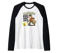 Torcia elettrica Caccia all'uovo Equipaggio Retro Night Easter Hunter Maglia con Maniche Raglan
