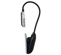 VAR LED BOOK - Lampada da lettura a LED Book Light, 9 lm, argento / nero, 2 bat