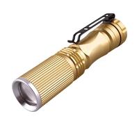 Torcia elettrica in metallo, 3 modalità, retrattile, piccola torcia portatile con maniglia, alimentata da batteria 14500 o batteria AA (non inclusa), elettrica, piccola