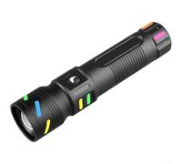 Torcia elettrica ricaricabile da 1000LM con batteria LCD in tempo reale, 5 modelli di luce High Med Low Strobe SOS, certificato IP67, telaio in alluminio (C)