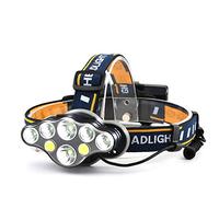 Torcia frontale a LED Lampada frontale ricaricabile USB Luminosa 2200 lumen Faro regolabile Luce casco impermeabile leggera Adatto per la pesca Corsa Escursionismo Campeggio