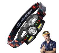 Torcia frontale a LED ricaricabile, torcia frontale a LED ricaricabile - fari ad alta luminosità per testa - lampada frontale multi-luce LED per ispezione, torcia elettrica per pesca, campeggio, pesca
