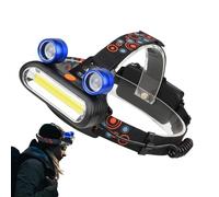 Torcia frontale, faro da pesca notturna | Torcia frontale da esterno, lampada di ricerca lampeggiante 500LM | Luci frontali notturne a batteria, per pesca, camminate, c