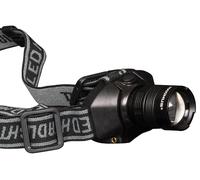 Torcia Frontale LED 5W, 200lm, IP44, Nera - M-HDL-002-DU