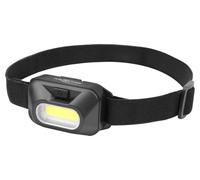 Torcia Frontale LED COB 1W, 125lm, 14m, IPX2, Nera - 1600-0357