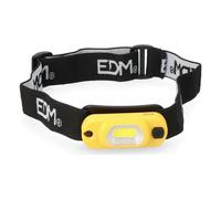 Torcia Frontale LED EDM 36386 Cob Giallo Nero 1 W 100 Lm