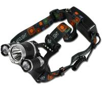 Torcia frontale led lampada da testa ricaricabile pesca campeggio BL-RJ-3000-T6
