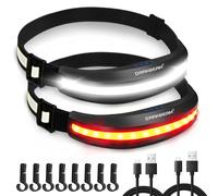Torcia Frontale LED Lampada da testa USB C ricaricabile 2 Pack Luce luminosa per