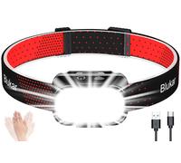 Torcia Frontale LED Ricaricabile 2000 Lumen Super Luminosa Lampada Frontale 10