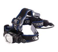 Torcia Frontale LED Ricaricabile Draper 10W 3.7V 2.2Ah Batteria Li-ion 90064