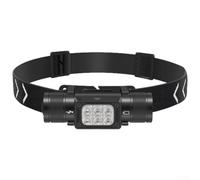 Torcia frontale ricaricabile con LED luminoso da 1000 lumen, impermeabile IP67, funzione di memoria, impostazioni di luce multimodalità, design staccabile si trasforma in torcia per una maggiore