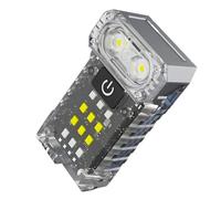 Torcia in miniatura, compatta tascabile ricaricabile, mini lampada frontale, accessorio magnetico multifunzione con clip rotante per sicurezza, escursionismo, campeggio, ciclismo, uso quotidiano in