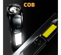 Torcia LED 100000 lumen obiettivo convesso zoom convesso ricaricabile USB e 4 mo