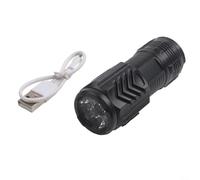 Torcia LED a tre occhi per MINI, layout triangolare ad alto rendimento, supporto magnetico della coda, design impermeabile, peso 41 g, ricarica tipo C (A)