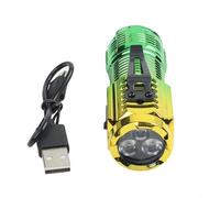 Torcia LED a tre occhi per MINI, layout triangolare ad alto rendimento, supporto magnetico della coda, design impermeabile, peso 41 g, ricarica tipo C (E)