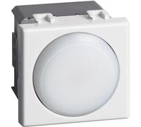 Torcia LED estraibile ricaricabile Bticino Matix 2 moduli Bianco