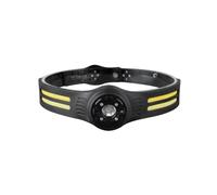 Torcia LED Frontale 3W Ricaricabile Lampada COB Nero V-TAC VT-9901
