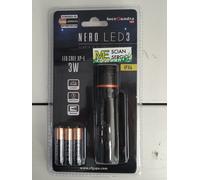 Torcia LED nero led 3 3W EL012 CFG 150 lumen alluminio duracell [EEK: A+++]