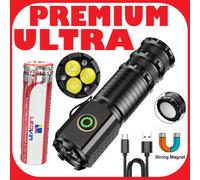 TORCIA LED SUPER POTENTE BATTERIA RICARICABILE USB LAVORO EMERGENZA ESCURSIONE